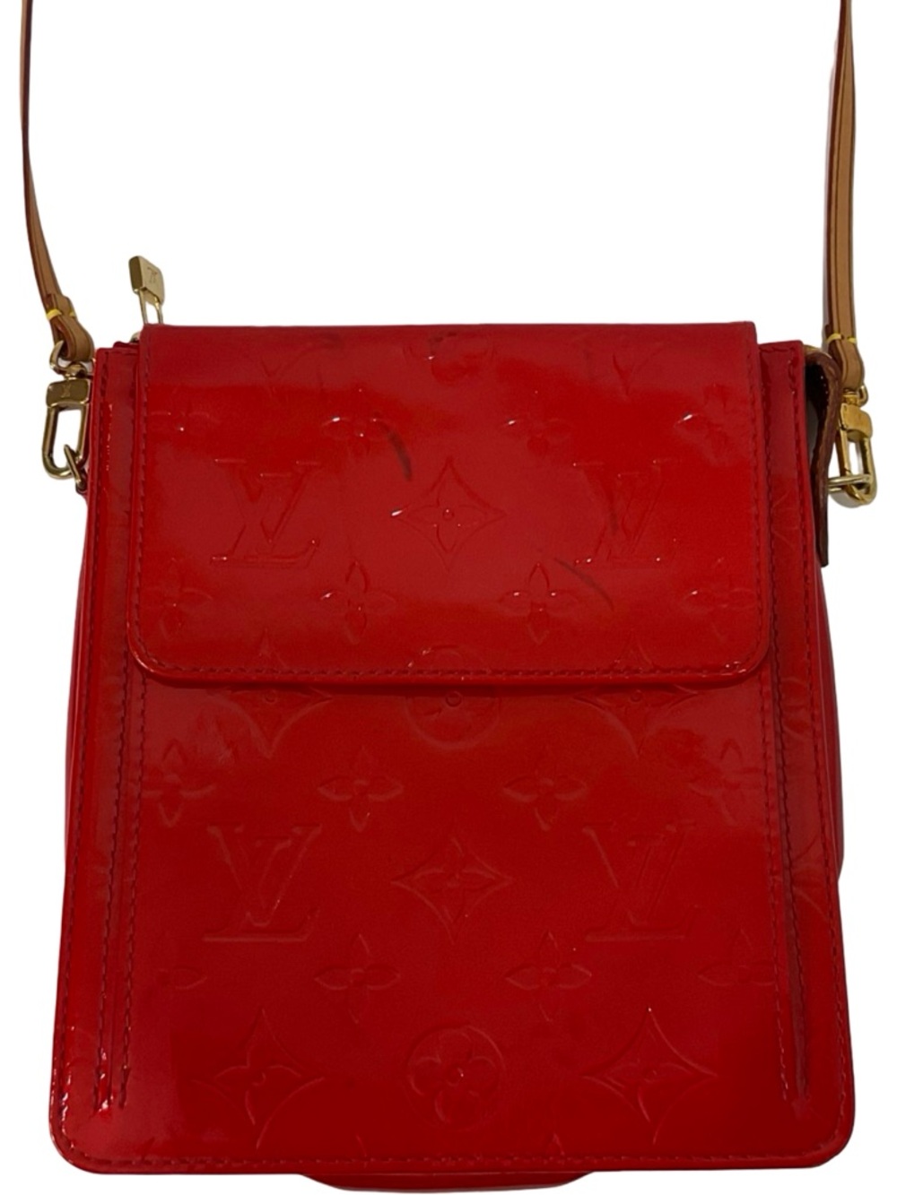 Louis Vuitton Red Monogram Vernis Mott Pochette - Picture 8 of 16